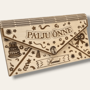 Puidust rahaümbrik "Palju Õnne"